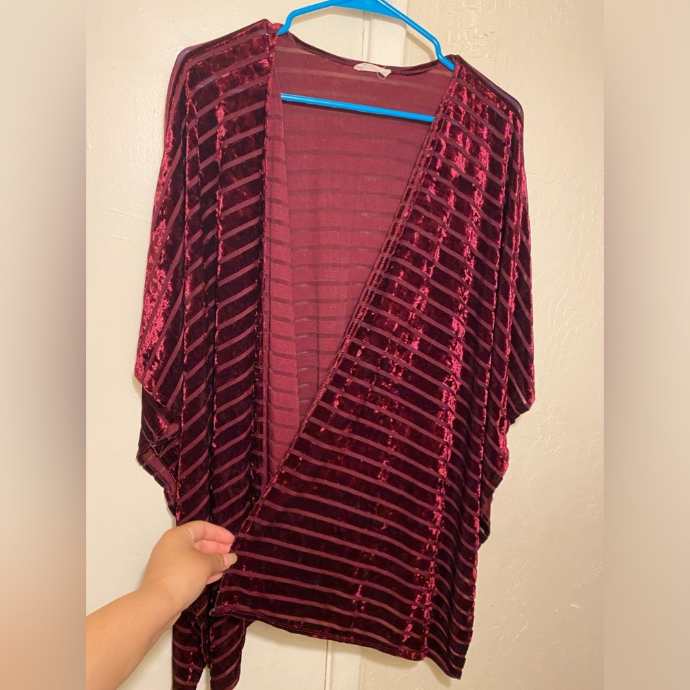 Burgundy velvet